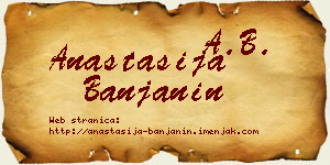 Anastasija Banjanin vizit kartica
